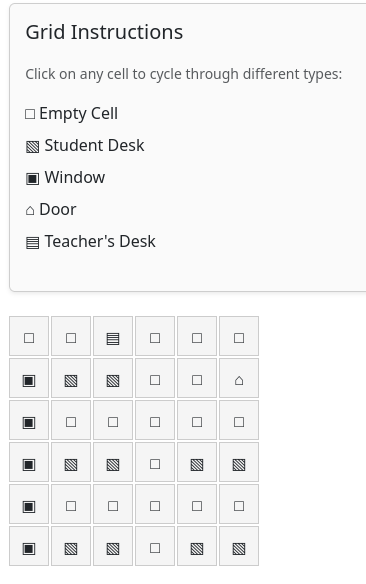 Classroom design interface